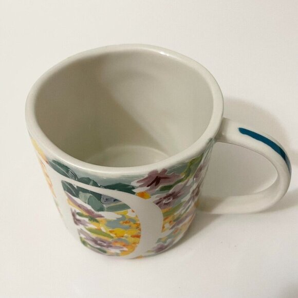 Anthropologie Floral Mug Monogram  Letter D Cup - Picture 7 of 12